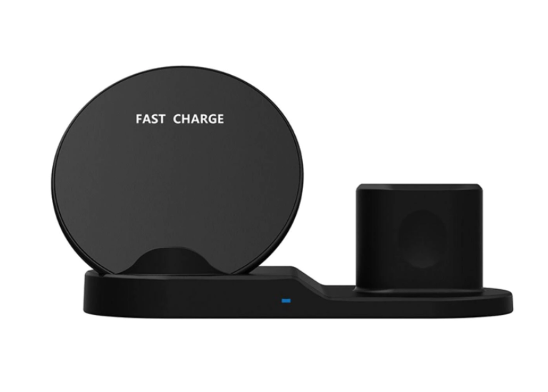 Incarcator wireless Fast Charge 3 in 1 pentru telefon ceas casti